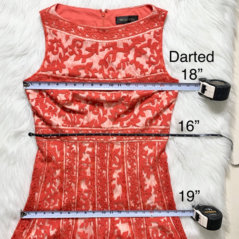SOLD-Tadashi Embroidered Lace Cocktail Dress - Picture 13 of 14